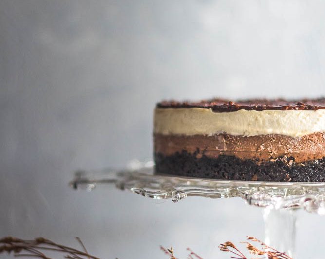 Kek keju coklat malt 